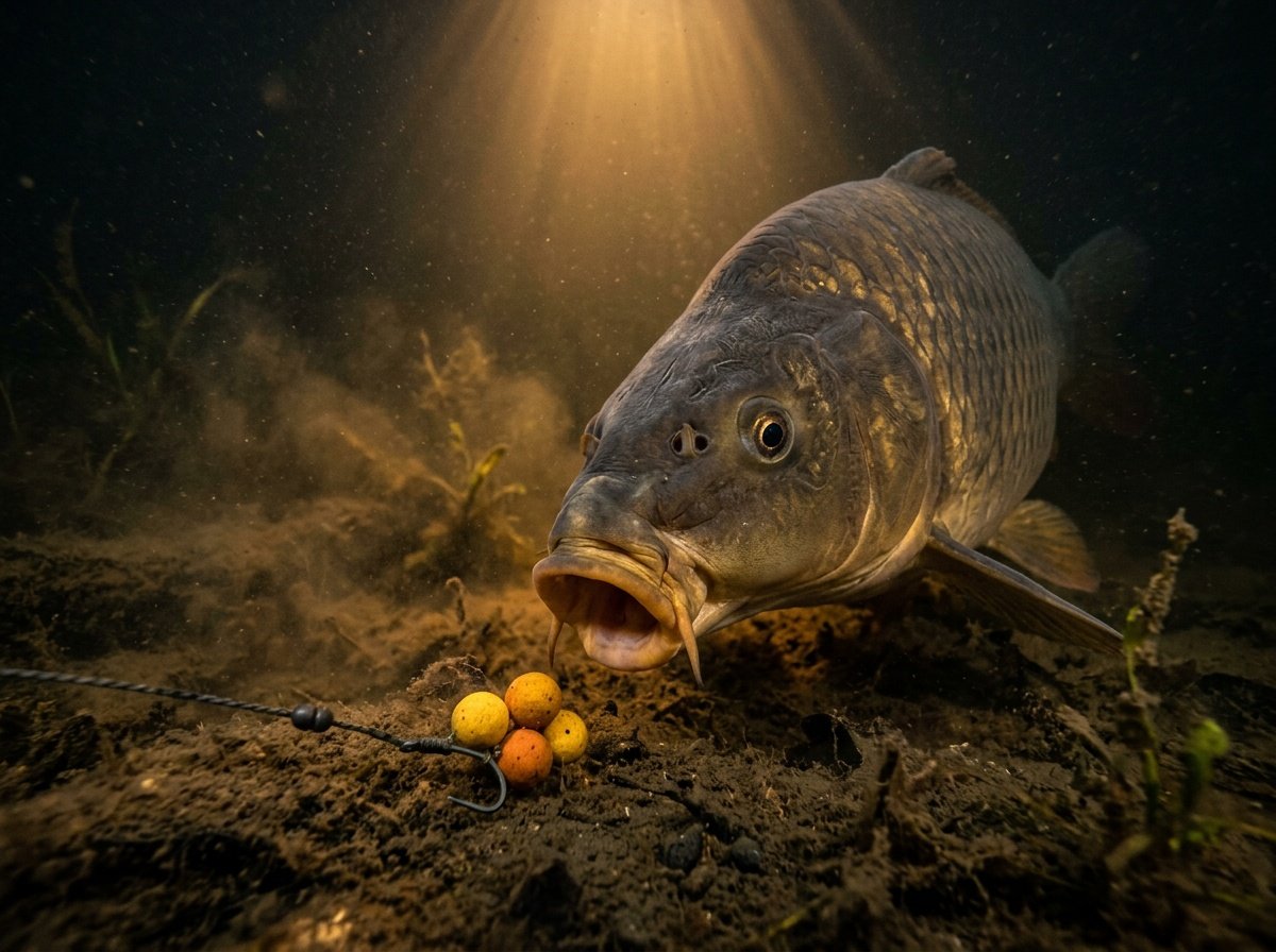 Короп клює біля приманки з Fish Point